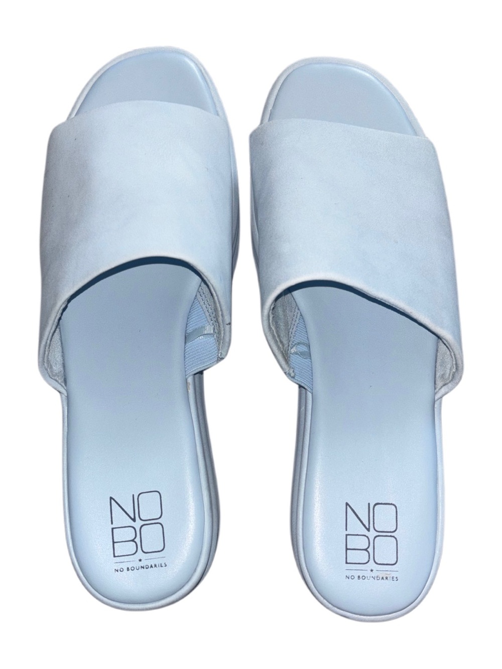 No Boundaries Light Blue Slide Mules for Women